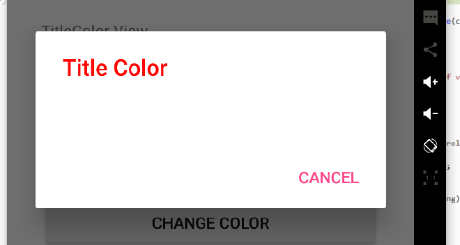 Android Picker dialog TitleColor