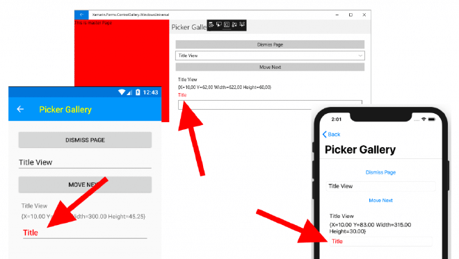 Picker TitleColor in Action on iOS, Android and UWP